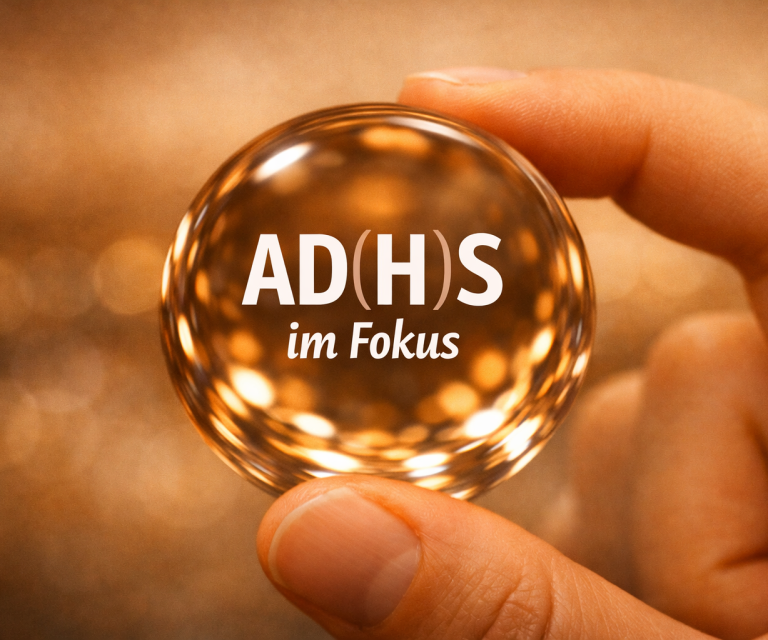 AD(H)S im Fokus – Klarheit und Unterstützung für betroffene Familien Glaskugel zwischen zwei Fingern mit Schriftzug ADHS im Fokus – ADHS-Coaching und Elterntraining im Raum Nürnberg
